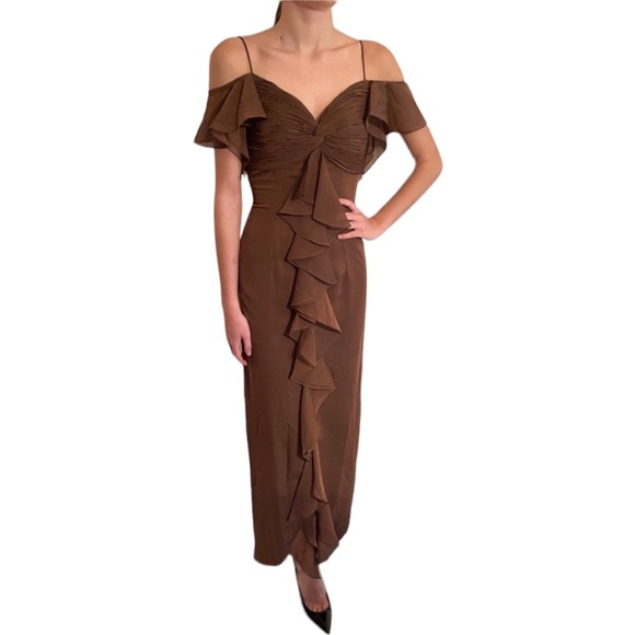 Jovani Evening Gown Brown